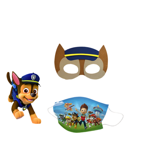 Paw Patrol Chase Mask & Eye Mask