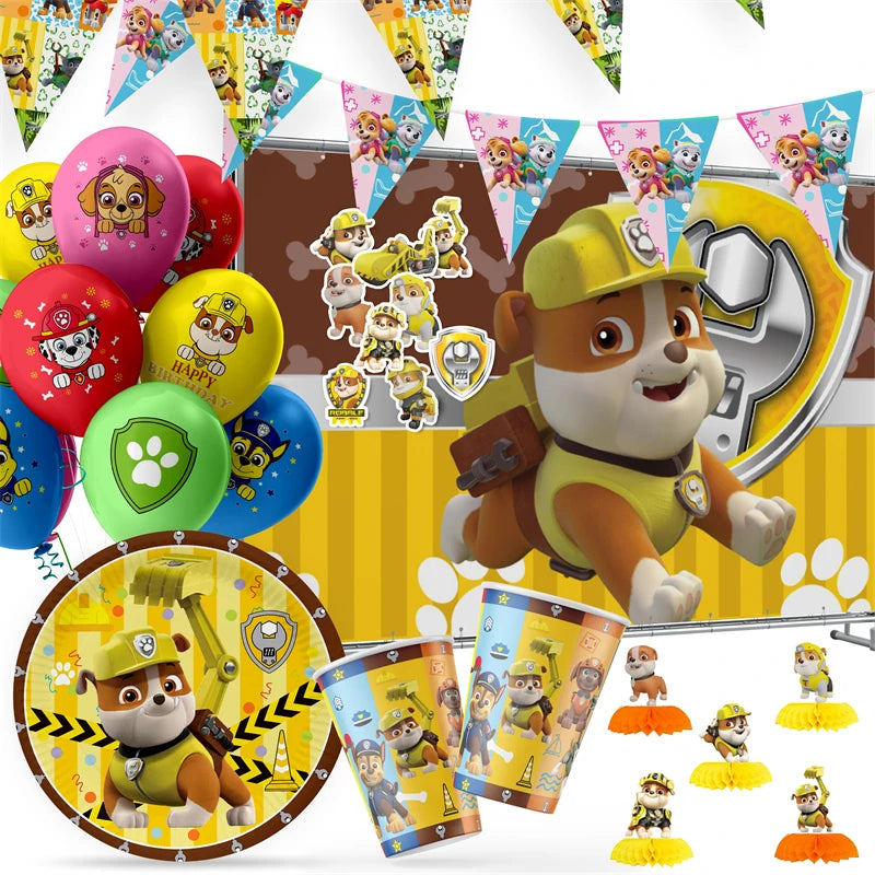 Paw Patrol Rubble-Themed Birthday Party Supplies