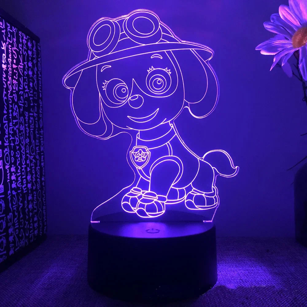 Skye 3D Night Light Purple