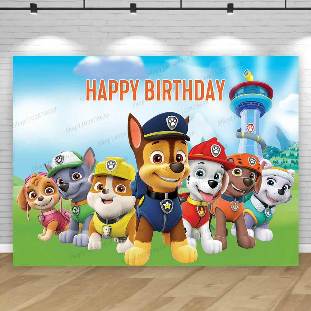 Paw Patrol Birthday Backdrop