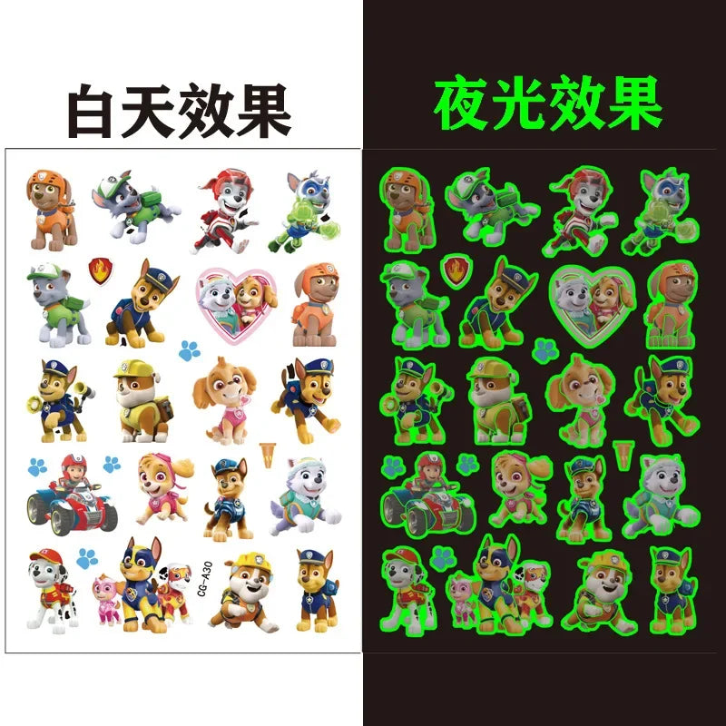 Paw Patrol Tattoo Stickers