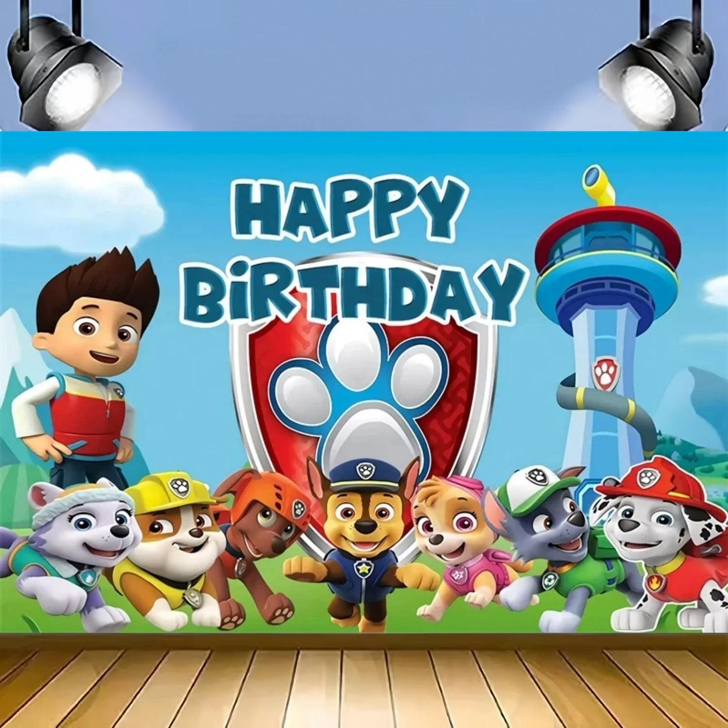 Paw Patrol Birthday Backdrop