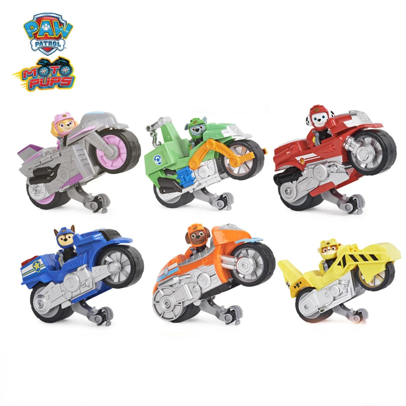 Paw Patrol Pull-Back Motorcycle Toy Set