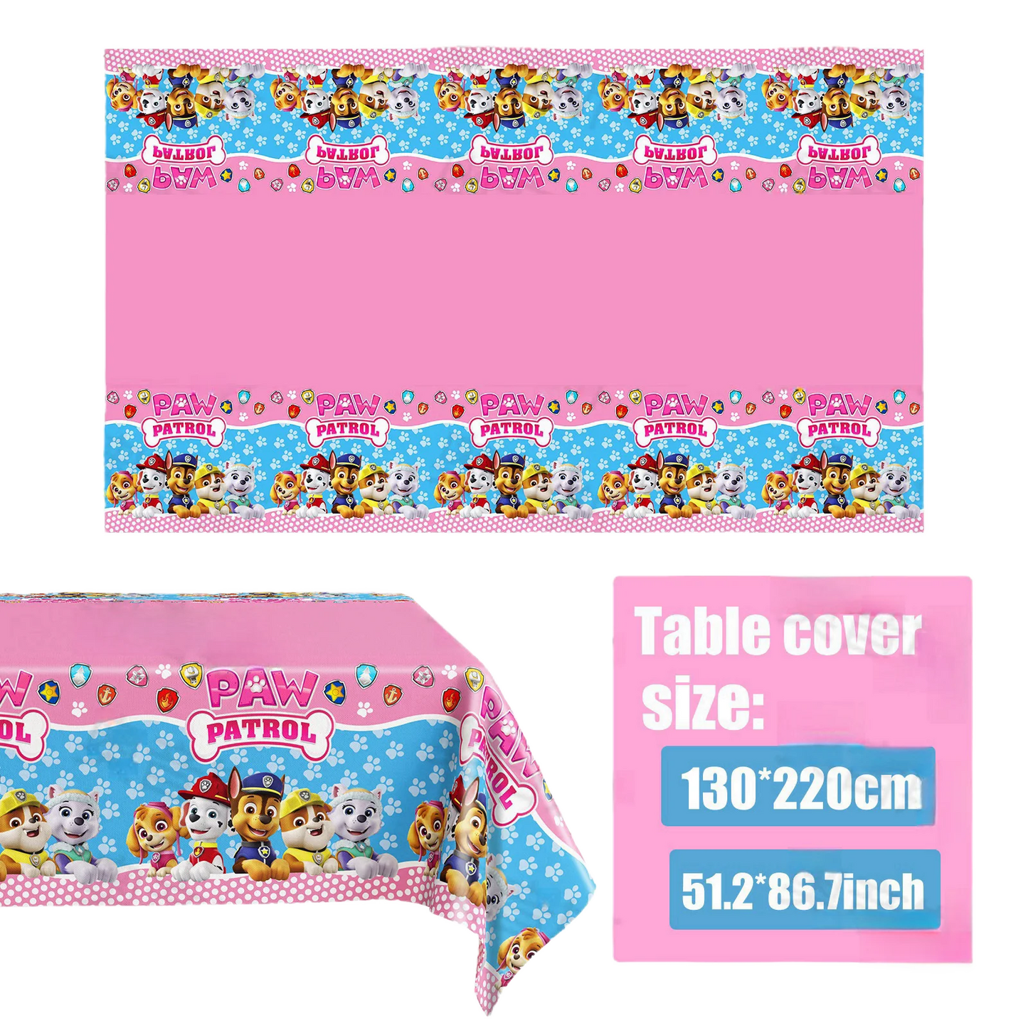 Paw Patrol Skye Tablecloth