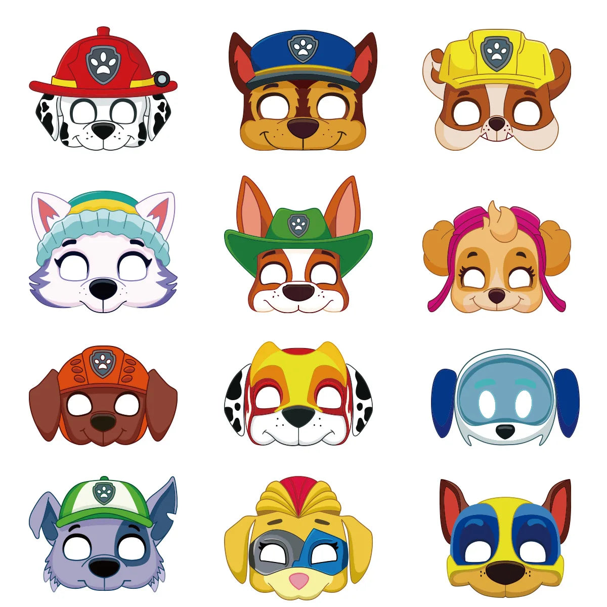 Paw Patrol Birthday Party Mask Set