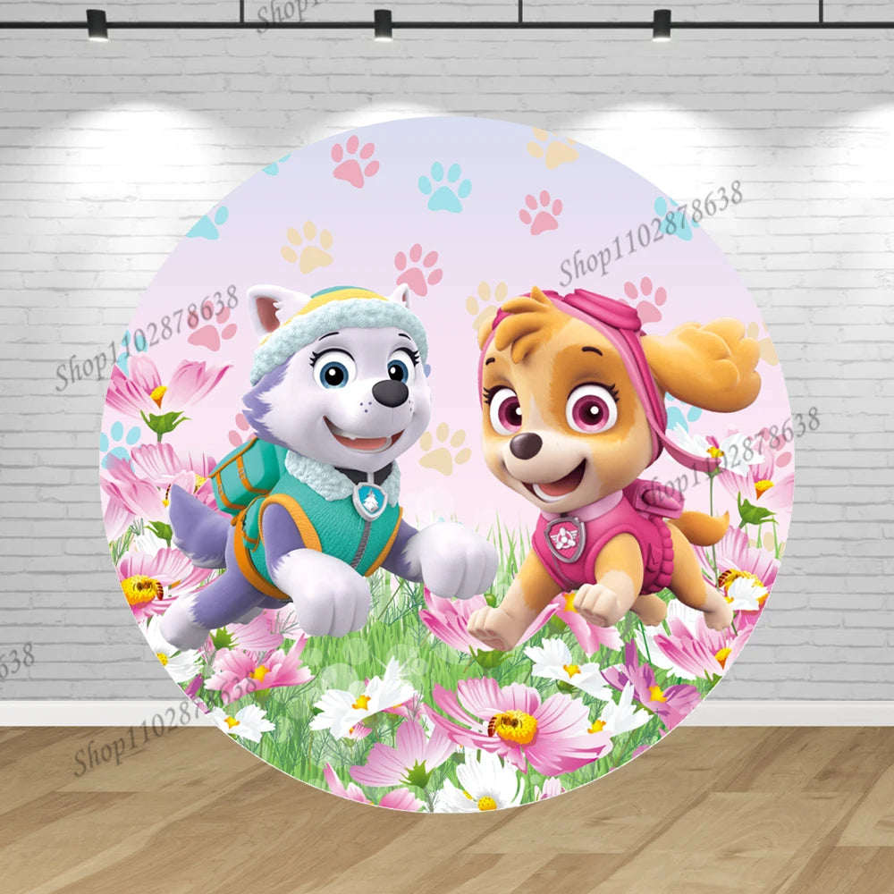 Paw Patrol Round Backdrop Cover