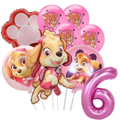 Pink PAW Patrol Skye Balloons Number Foil Balloon