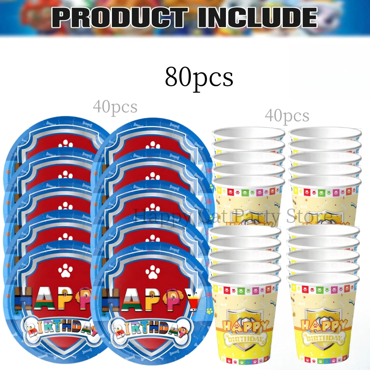 Paw Patrol Disposable Tableware Set