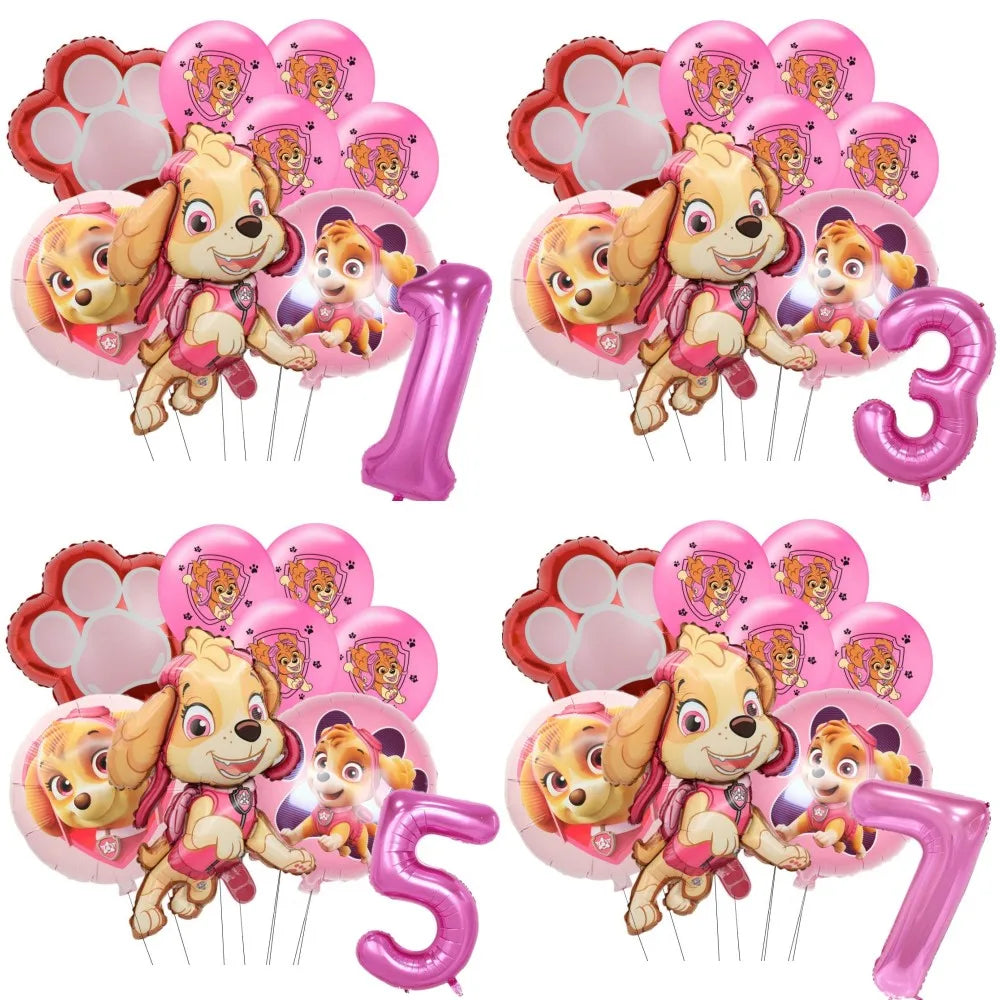 Pink PAW Patrol Skye Balloons Number Foil Balloon