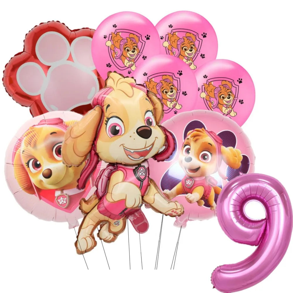 Pink PAW Patrol Skye Balloons Number Foil Balloon