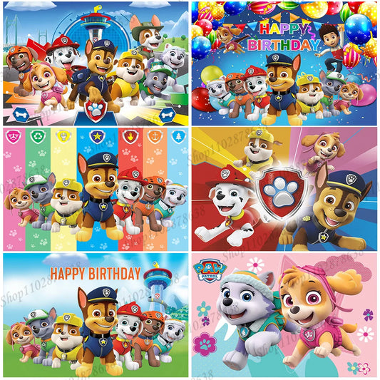 Paw Patrol Birthday Backdrop