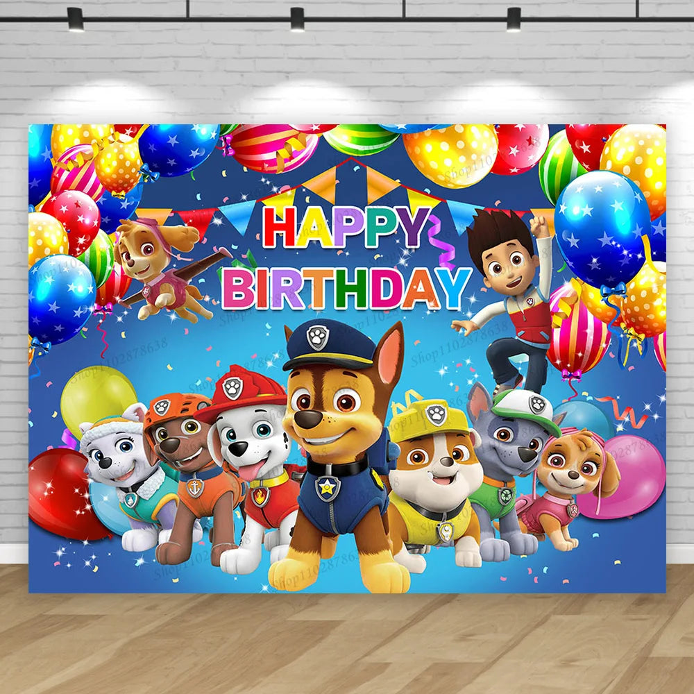 Paw Patrol Birthday Backdrop